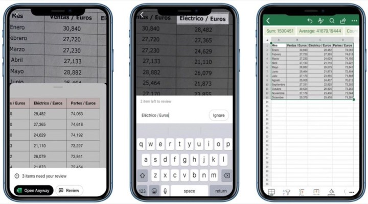 Microsoft Excel: Auch iOS-Version kann nun Daten aus fotografierten Tabellen übertragen