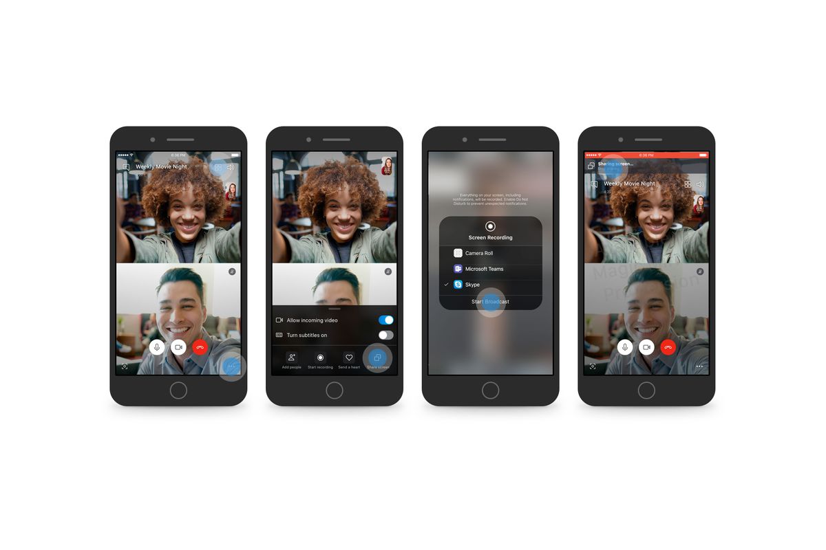 Skype kann nun auch Screen-Sharing in den iOS- und Android-Apps